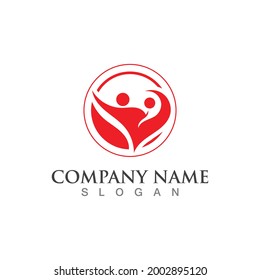 Creative Love and Care Logo Design inspiration Template