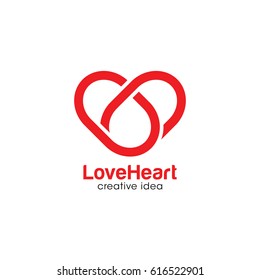 Plantilla de diseño del logotipo de Creative Love Concept