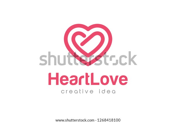 Creative Love Care Logo Design Template Stock Vector (Royalty Free ...