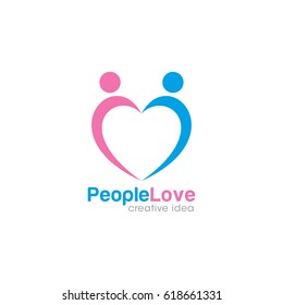 Creative Love Concept Logo Design Template