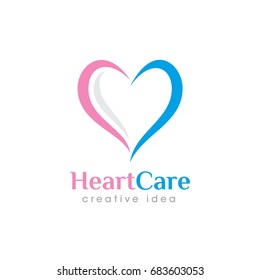 Creative Love Concept Logo Design Template