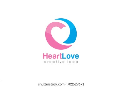 Creative Love Concept Logo Design Template