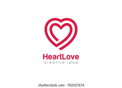 Creative Love Concept Logo Design Template