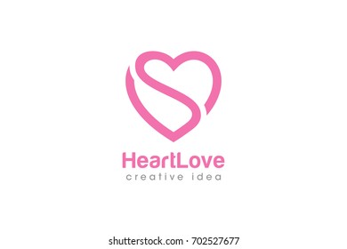 Creative Love Concept Logo Design Template