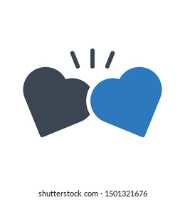 creative love glyph colour vector icon