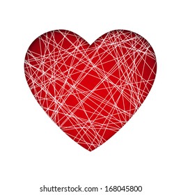 Creative love heart. Vector Illustration. 