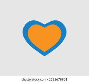 Creative love icon design. Unique love icon design layout. Love icon design with color set.