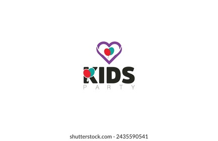 Creative love kids logo design.