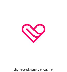 Creative Love Logo Design Template - Vector