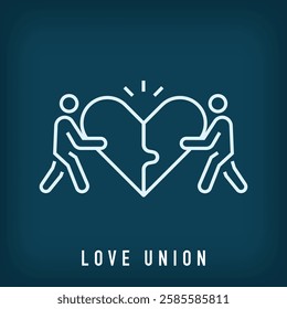Creative love unity sign logo design. Vector flat style. Identity design for care, healthcare company.