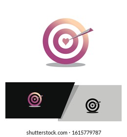creative love or valentine logo with love as main target