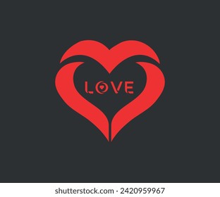 creative love vector art design