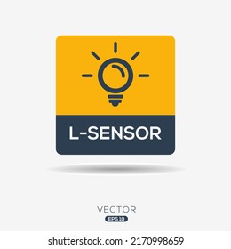 Creative (L-sensor) Icon, Vector sign.