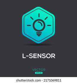 Creative (L-sensor) Icon, Vector sign.