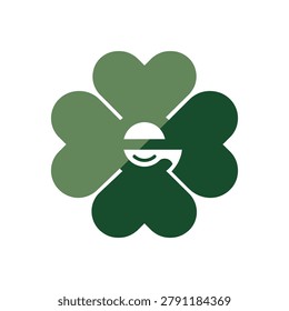 Creative lucky four-leaf clover icon incorporating the letter G. Perfect for luck-based gaming, Irish heritage brands, or eco-friendly business identities looking for a unique mark.