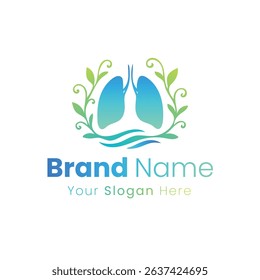 Creative Lung Health Logo Design Representing Natural Wellness and Healing for Respiratory System