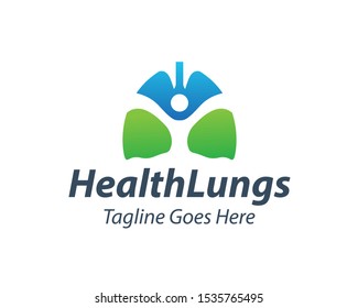 Creative Lungs Care logo Template, Healthy Lungs logo design