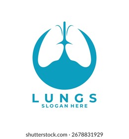 Creative lungs logo design vector template. Medical lungs logo icon