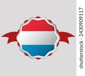 Creative Luxembourg Flag Sticker Emblem