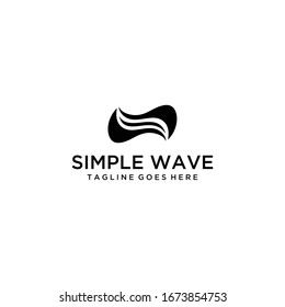 Creative luxury abstract sea water wave logo icon template