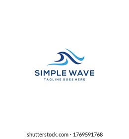 Creative luxury abstract sea water wave logo icon template