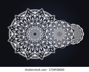Creativo fondo arabesco mandala Premium Vector se puede usar para textil, tarjeta de saludo
