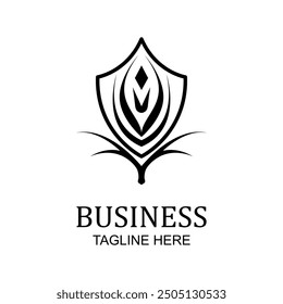 Creative luxury business logo design. Simple finance logo template. Minimalist logo idea for brand identity