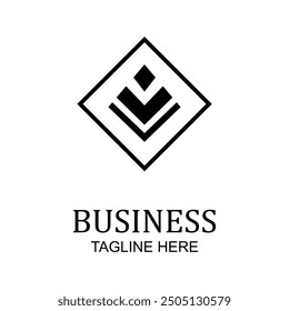 Creative luxury business logo design. Simple finance logo template. Minimalist logo idea for brand identity