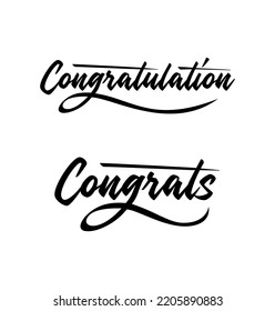 Creative Luxus-Gratulation und Gratulation der Vektorgrafik, schwarz in weißer Kunst