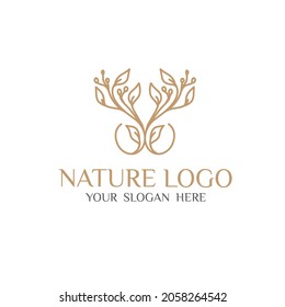 creative luxury cosmetic logo nature