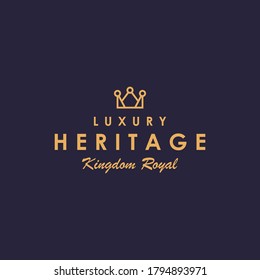 Creative luxury crown logo design