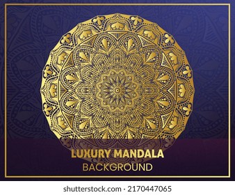 Decoración creativa de lujo mandala con un diseño arabesco dorado. mandala decorativa para impresión, portada, folleto y volante.