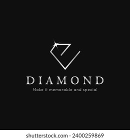 Creative luxury diamond logo design. Logo for business, jewelry, brands and companies.