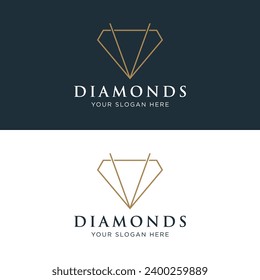 Diseño creativo de logotipo de diamante de lujo. Logo para negocios, joyas, marcas y empresas.