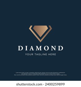 Creative luxury diamond logo design. Logo for business, jewelry, brands and companies.
