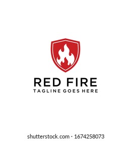 Creative luxury fire flames design logo icon vector silhouette template