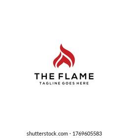 Creative luxury fire flames design logo icon vector silhouette template