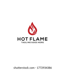 Creative luxury fire flames design logo icon vector silhouette template
