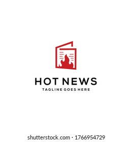 Creative luxury fire flames  with magazine design logo icon vector silhouette template