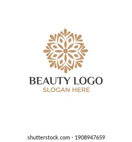 Creative luxury floral cosmetic nature logo