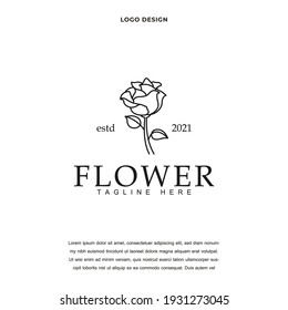 Creative Luxury flower icon logo design vector illustration. flower abstract logo design color editable