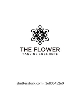 Creative luxury flower sign abstract logo design template.