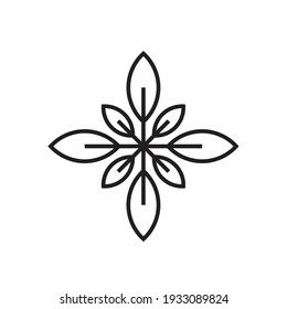 Creative luxury flower sign abstract logo design template.