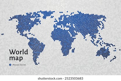 Creative Luxury Hexagon Mosaic Design of World map