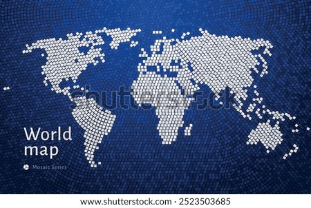 Creative Luxury Hexagon Mosaic Design of World map