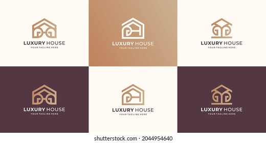 creative of luxury home design collection. minimal design house, inspiration, abstract, building.
