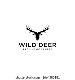 Creative luxury illustration modern deer logo design template vector 