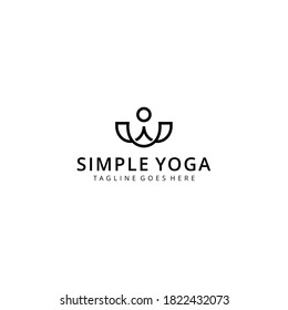 Creative luxury Illustration Yoga logo vector sign emblem