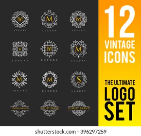 Creative Luxury Letter Logo. Simple and elegant floral design logo, Business sign, identity for Restaurant, Royalty, Boutique, Cafe, Hotel, Heraldic, Jewelry, Fashion Logo.