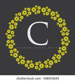Creative Luxury Letter Logo; Simple and elegant floral design logo; Elegant linear luxury vector logo design